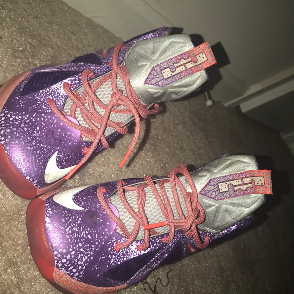 Galaxy purple & orange Nike Lebron X “All- Star “